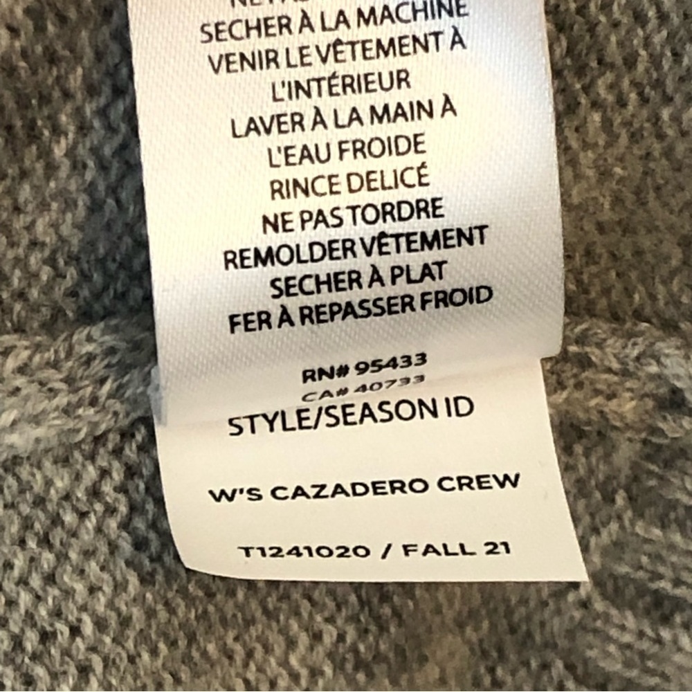 Nwt Toad&Co Women’s Wool Blend Nordic Cazadero Crew Sweater In Light Ash Size Xl — image 7 of 8